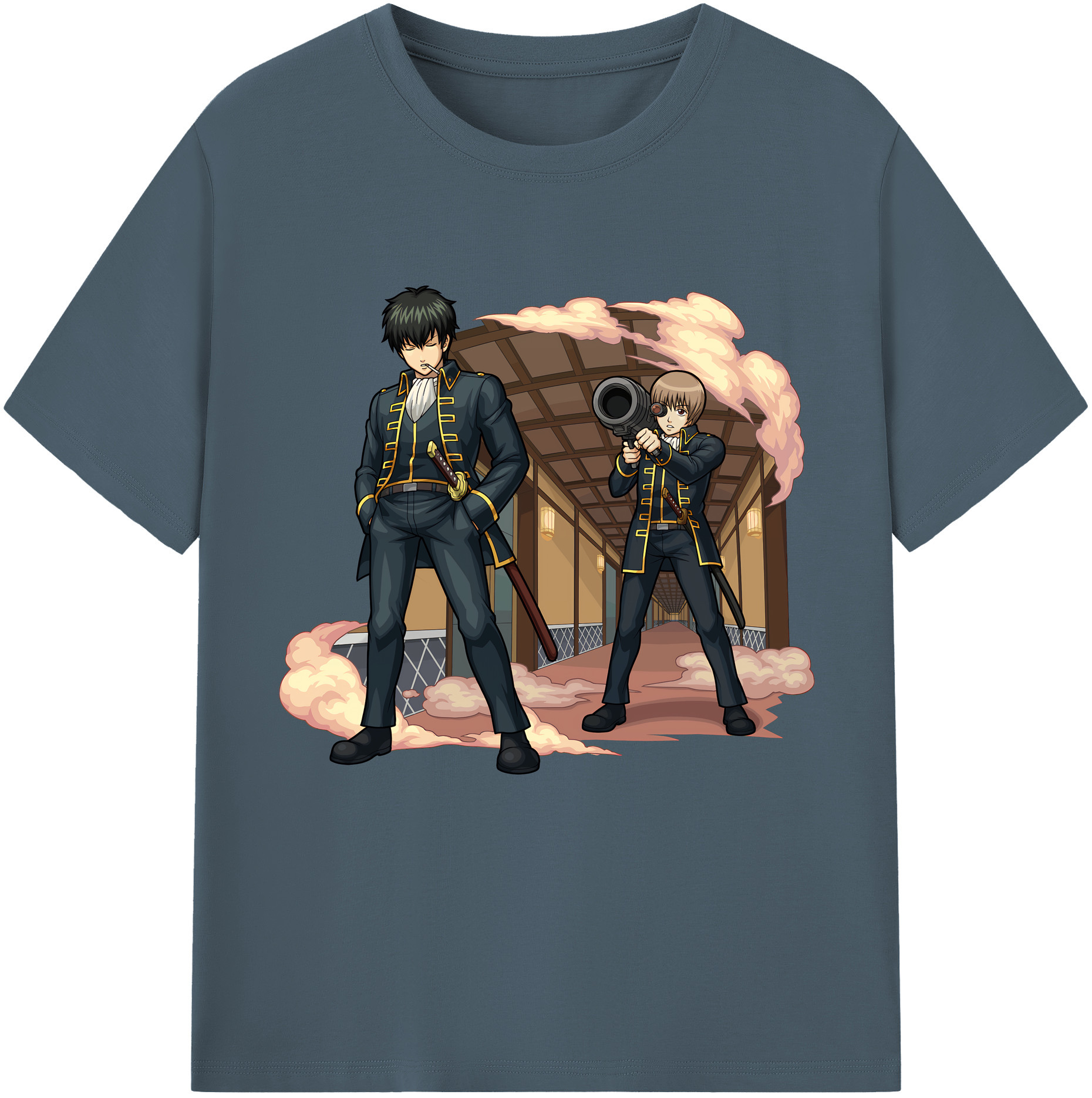 （画像用） ぎんたま 坂田銀時（さかたぎんとき） 神楽 志村新八（しむら しんぱち） GINTAMA Sakata Gintoki Kagura Shimura Shinpachi 綿100％半袖Tシャツ（フロントプリント）